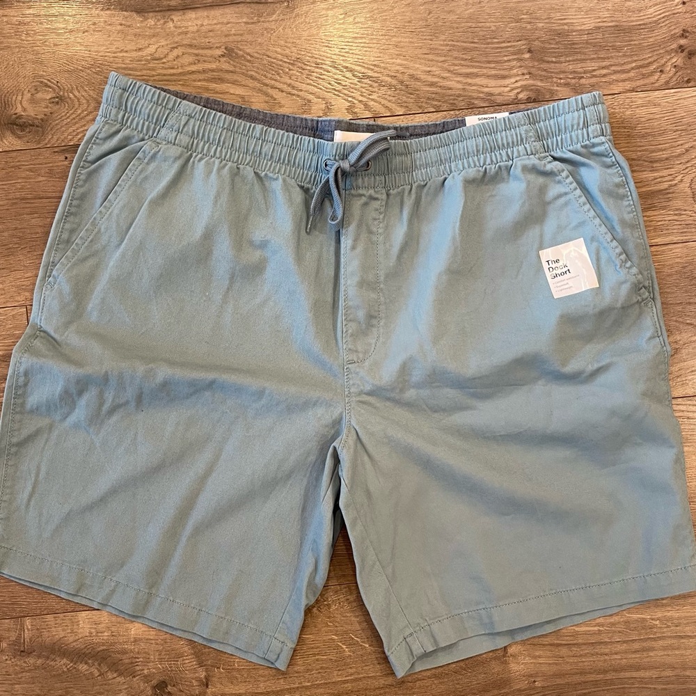 Sonoma Blue Athletic Shorts with Elastic Waistband